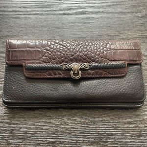 Brighton Leather Crocodile Embossed Wallet.